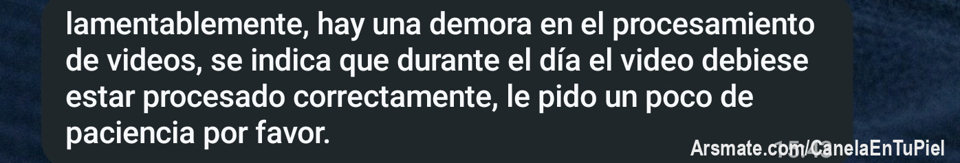 Hola chicos, como están??? Miren de la plataforma me indicaron lo siguiente con respecto a los videos 🥺😭🙌🙌