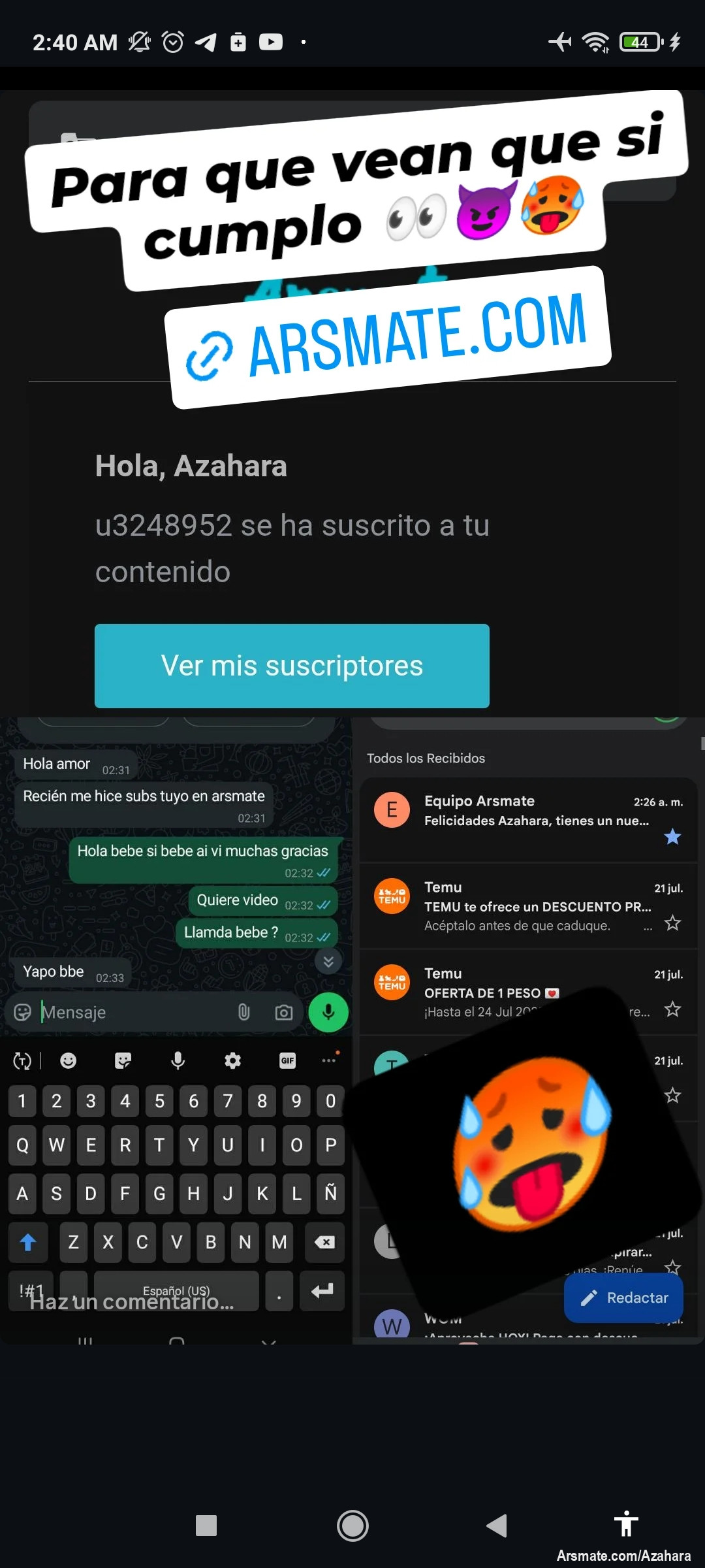 Suscribete o propina y háblame por tu regalito bebé 👀😈🥵 
YO SI CUMPLO 😋🔥👀