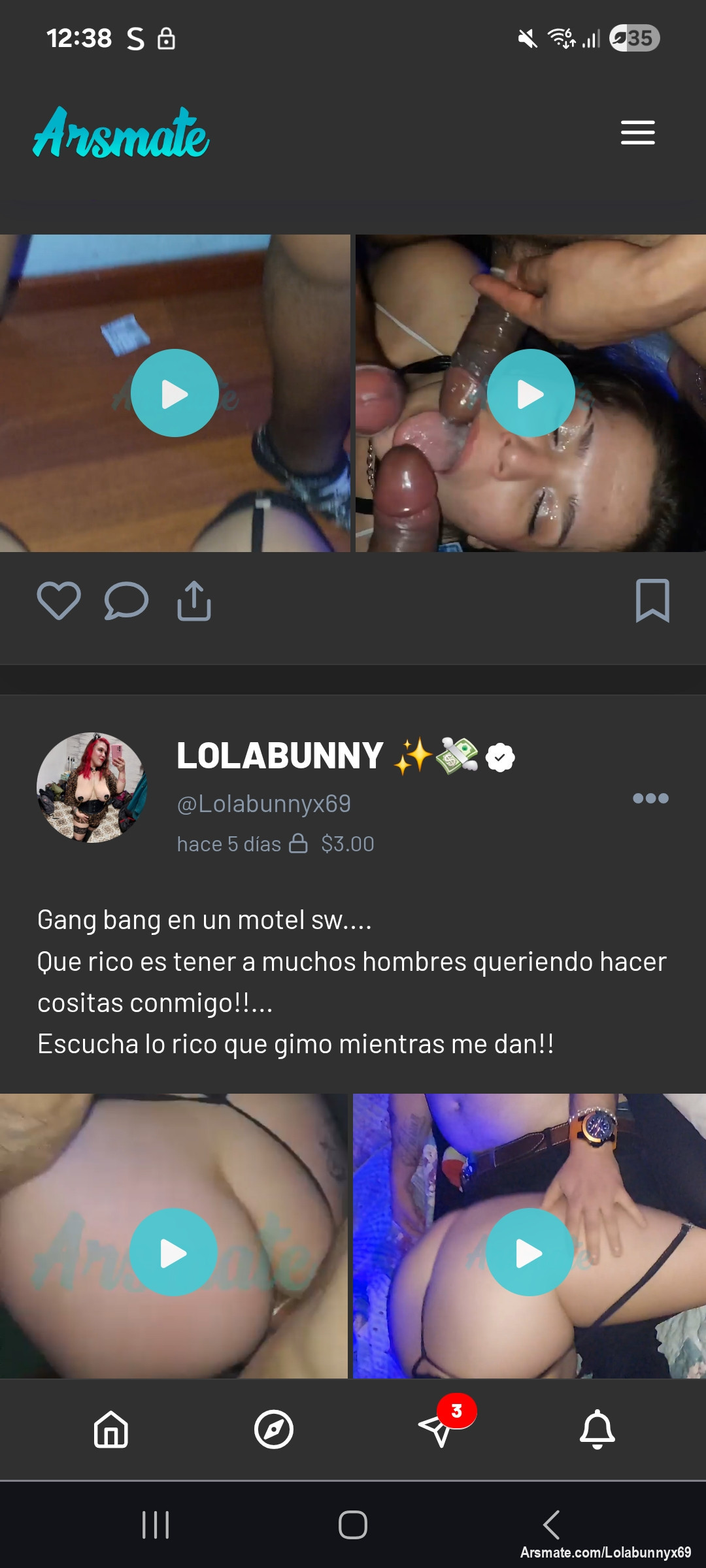 https://arsmate.com/Lolabunnyx69/post/5740005
Enserió te lo estas perdiendo?....
Compra el pack para que lo puedas ver!